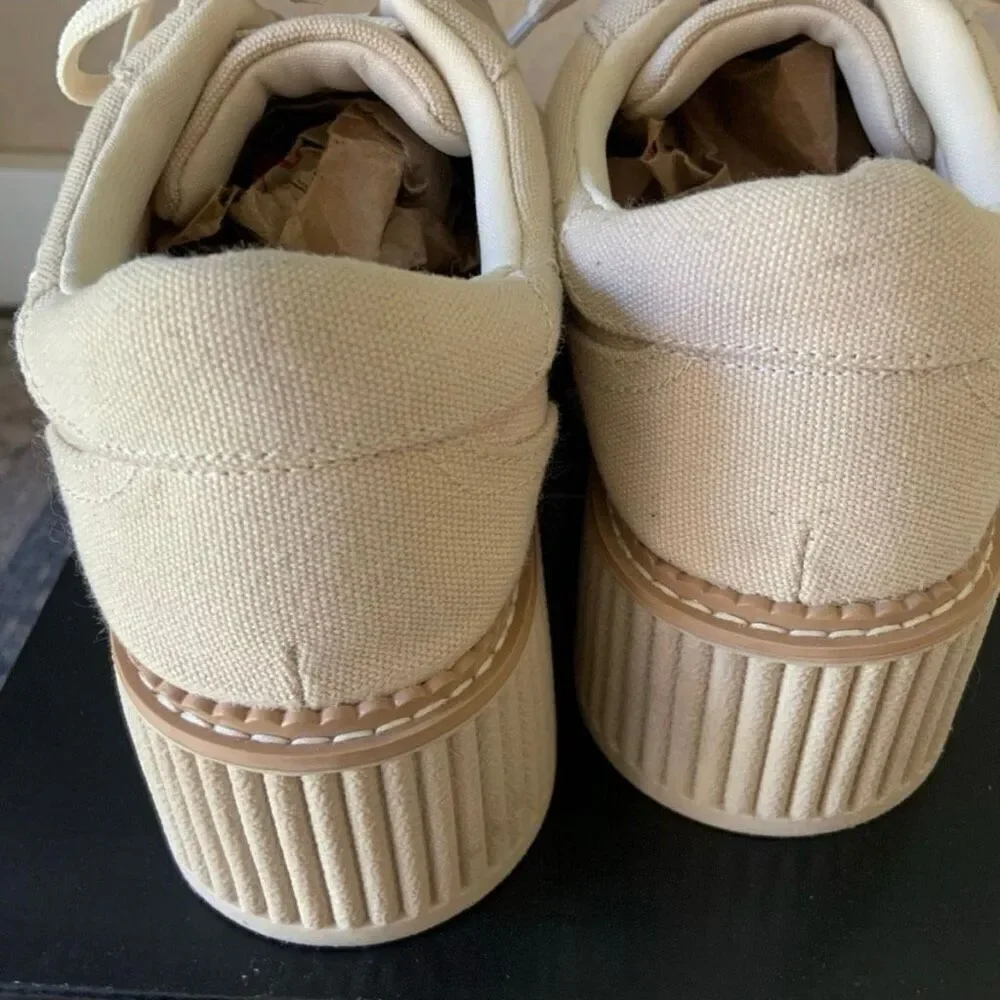 NWT DV Dolce Vita 9 Brin Canvas Eyelet Chunky Platform Lace Up Sneakers Shoes
